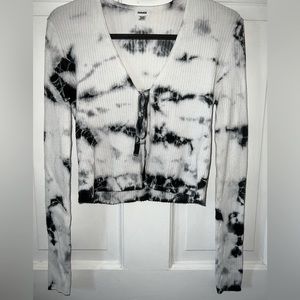 Garage tie-dye cropped cardigan